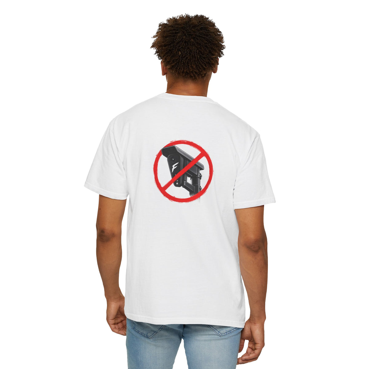 No Surveillance Graphic T-Shirt Back Graphic