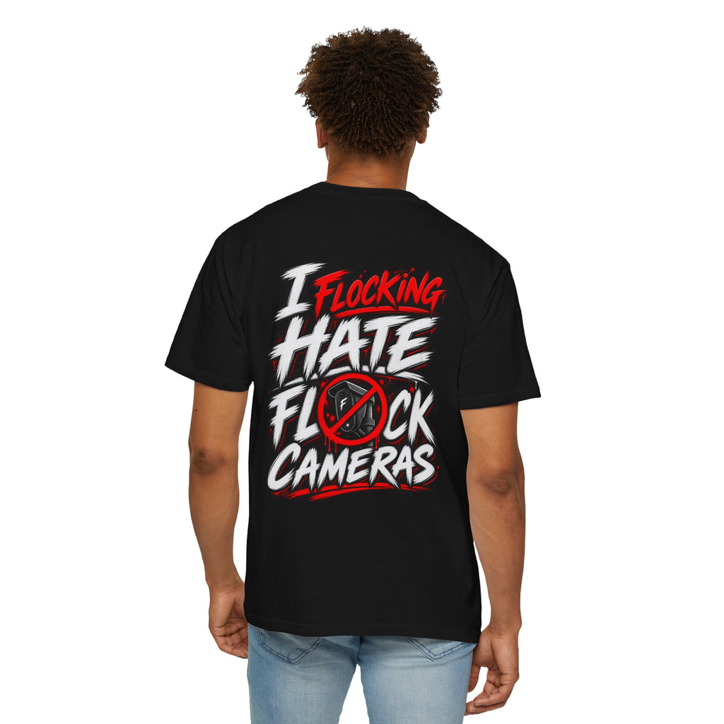 I Flocking Hate Flock Cameras Back Graphic