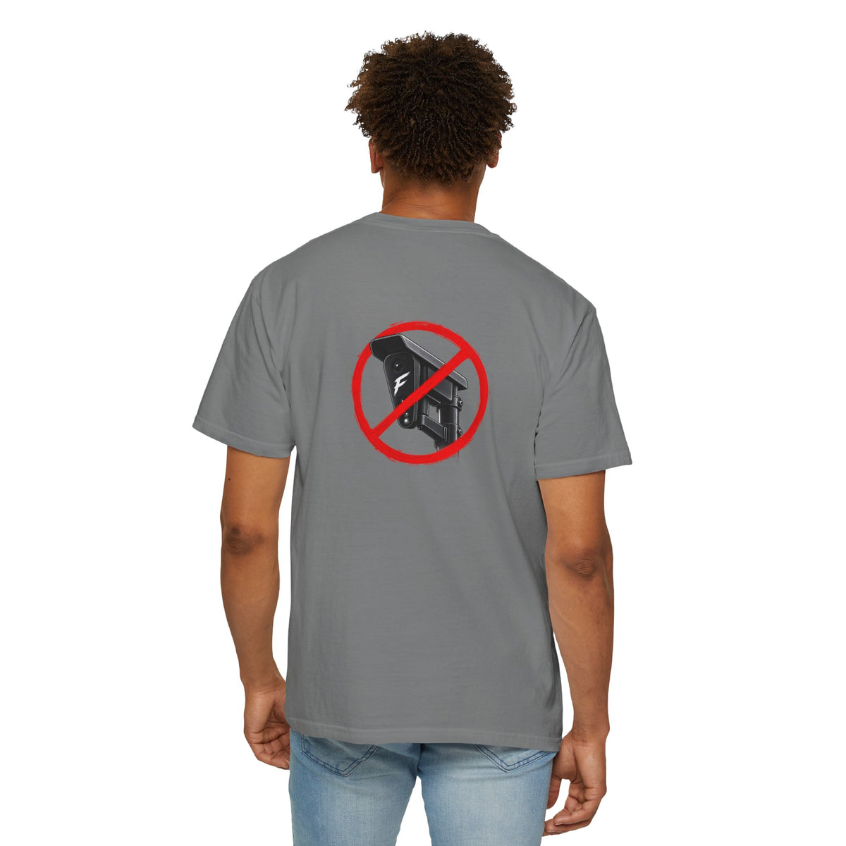 No Surveillance Graphic T-Shirt Back Graphic