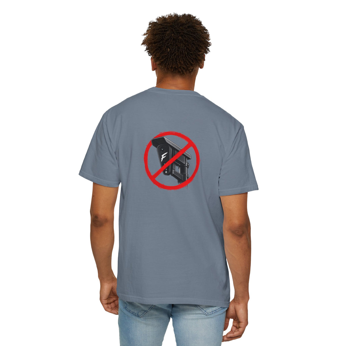 No Surveillance Graphic T-Shirt Back Graphic